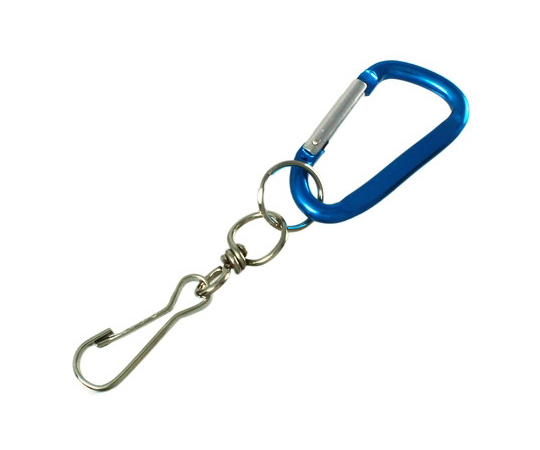 アルミフックD型ホルダー付60　青