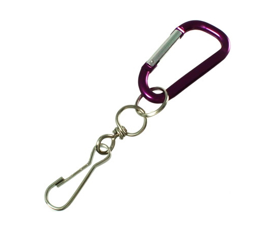 アルミフックD型ホルダー付60　紫