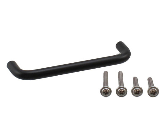 SUS201　丸棒ハンドル　P=96mm　黒ニッケル