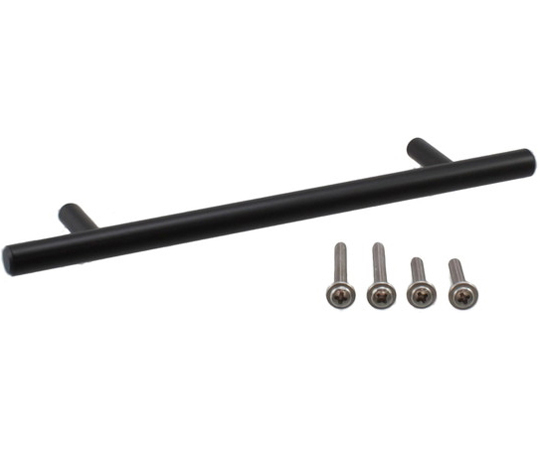 SUS201　ポールハンドル　P=128mm　黒ニッケル