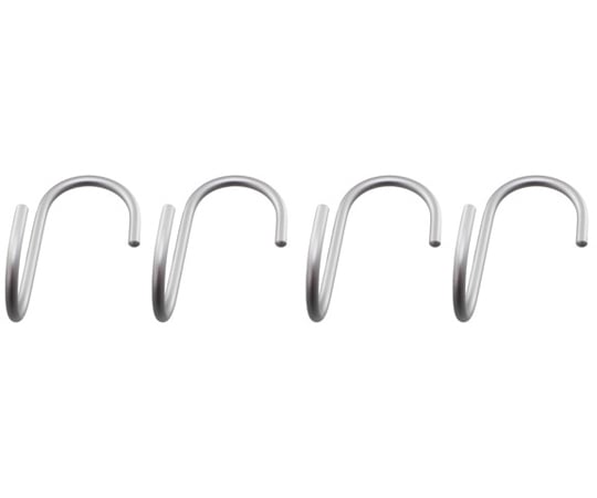 アルミ直角Sフック　小　シルバー　4本入