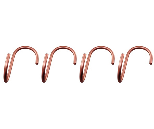 アルミ直角Sフック　小　ブロンズ　4本入