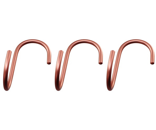 アルミ直角Sフック　中　ブロンズ　3本入