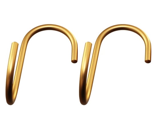 アルミ直角Sフック　大　ゴールド　2本入