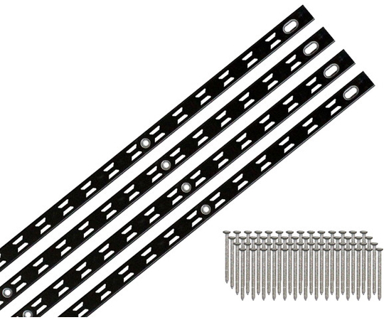 リーフ棚柱 1820mm ブラック 4本（ビス付）1セット（4個入）
