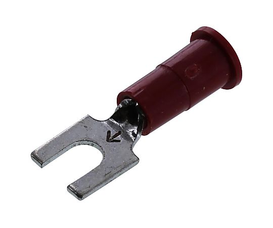 ターミナル　スペード/フォーク　#6　クリンプ　レッド