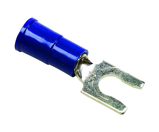 ターミナル　ロッキング　フォーク　#8　クリンプ　ブルー