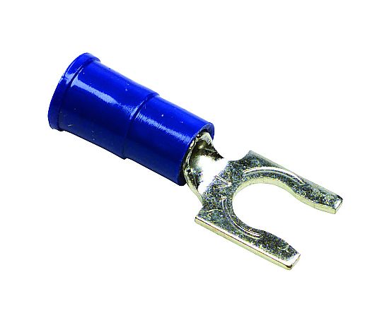 ターミナル　ロッキング　フォーク　#10　クリンプ　ブルー