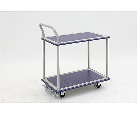 スチール台車（2段）　小型　フットブレーキ付　完成品
