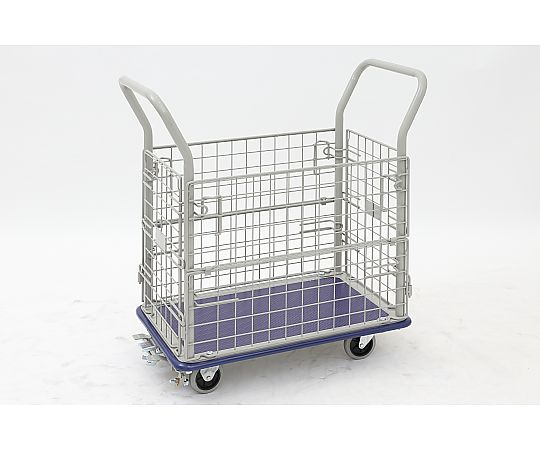 スチール網台車　小型　フットブレーキ付　完成品