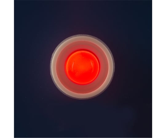 LED表示灯　白　発光色：赤　リード線付き　樹脂フードタイプ