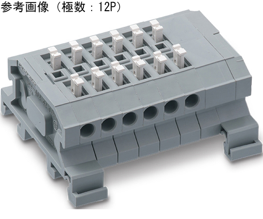 中継用スクリューレス端子台　DINレール取付タイプ　端子間ピッチ5.0mm　9P