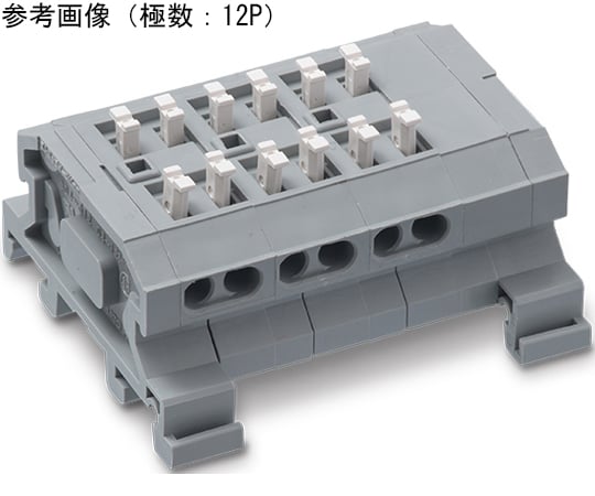 中継用スクリューレス端子台　DINレール取付タイプ　端子間ピッチ10mm　5P