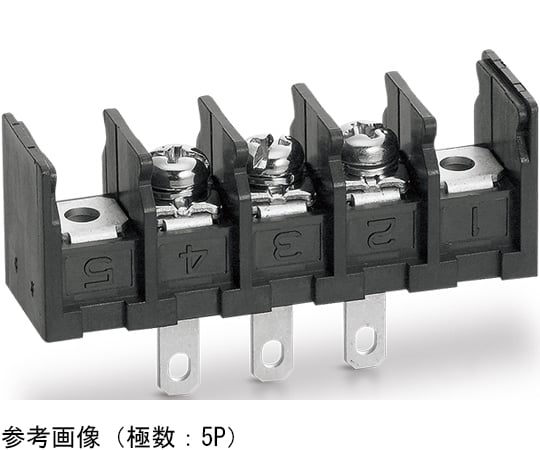 65-0269-20 ネジ式端子台　底面絶縁物無し　サポート端子無し　ネジサイズM4　角座金付ネジ　はんだ付端子　取付孔有り　5P ML-260-S1A3XF-5P