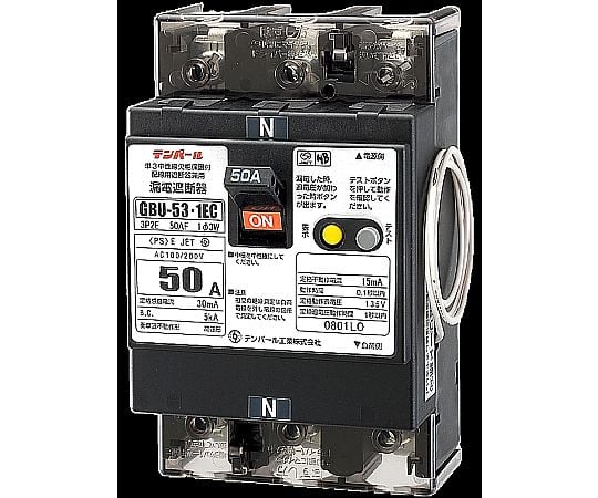 中性線欠相保護付漏電遮断器　40A　15MA