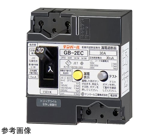 漏電遮断器2P専用 30MA 2ECシリーズ テンパール工業 【AXEL 