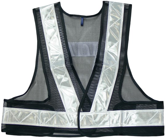 安全ベストショート丈　5cm　紺×銀