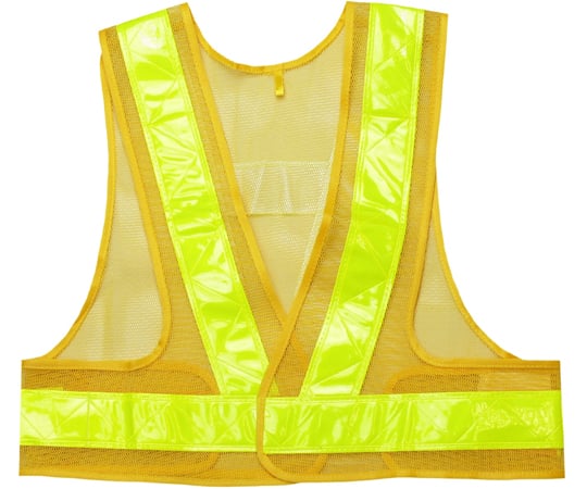 安全ベストショート丈　5cm　黄×黄