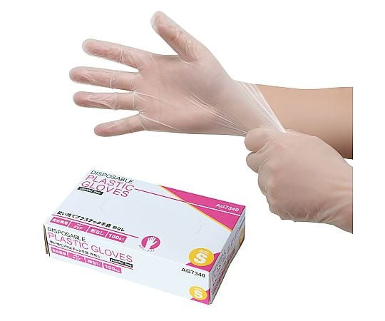 プラスチック手袋　パウダーフリー　100枚入　Sサイズ