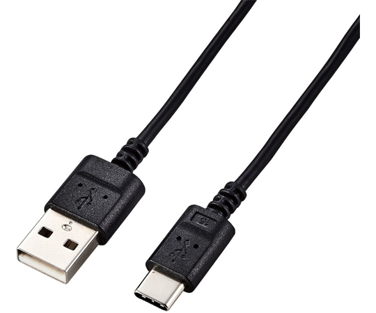 USB　Type-Cケーブル　スマホ用　USB（A-C）　極細　1.0m　ブラック