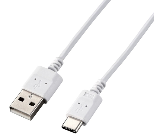 USB　Type-Cケーブル　スマホ用　USB（A-C）　極細　1.0m　ホワイト