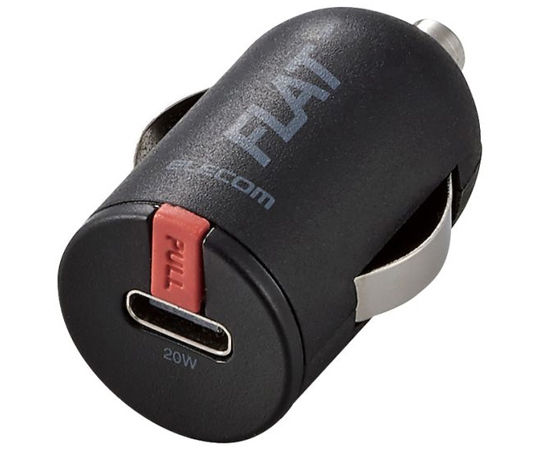 シガーチャージャー　超コンパクト　USB　Power　Delivery準拠　20W　USB-C1ポート　ブラック