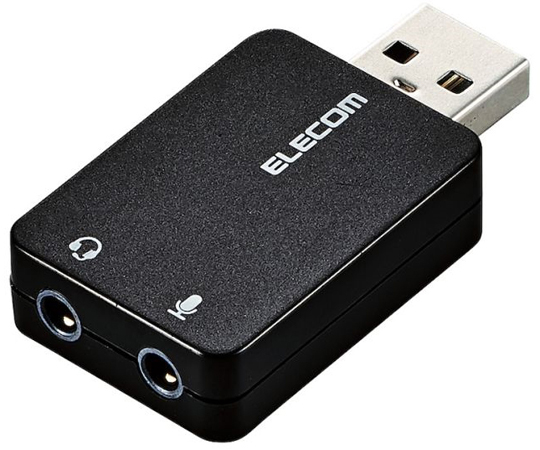 USBオーディオ変換アダプタ　ブラック