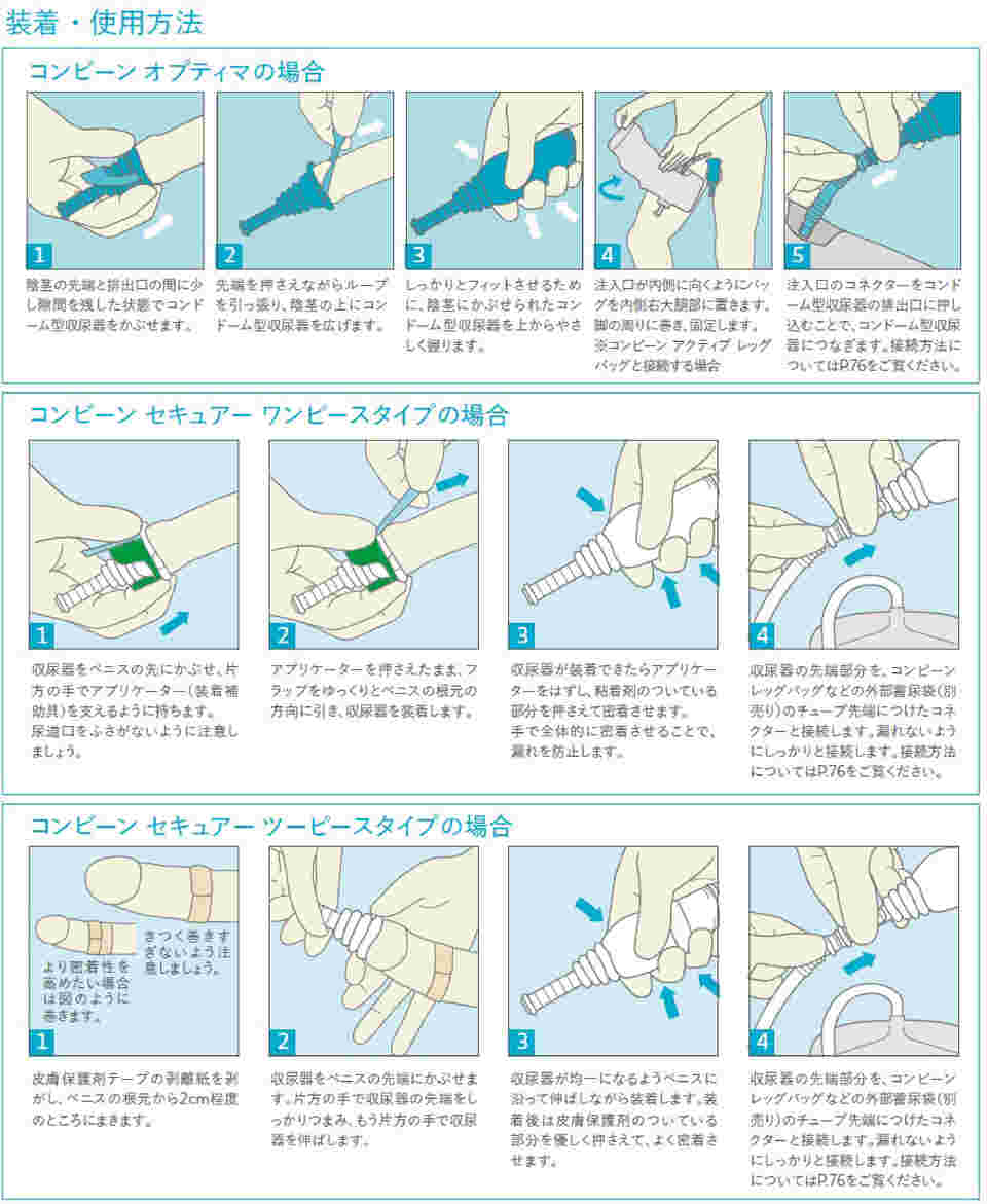 65-0319-82 コンビーン セキュアー ツーピース 収尿器と皮膚保護