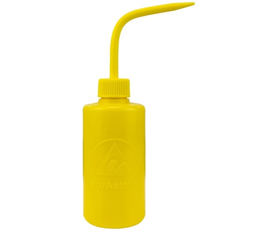 ウォッシュボトル　黄　静電気防止　低密度ポリエチレン　240cc