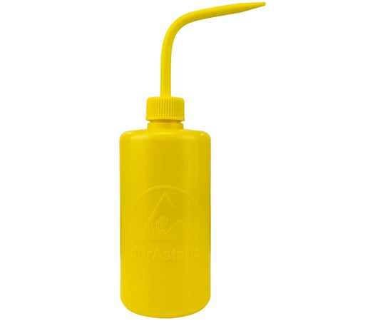 ウォッシュボトル　黄　静電気防止　低密度ポリエチレン　480cc