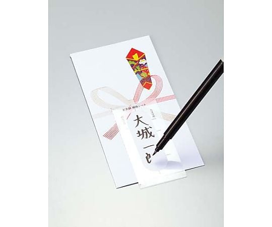 65-0379-06 まっすぐ書ける金封 祝 万円袋 赤白7本 10枚 ﾉ-KN110