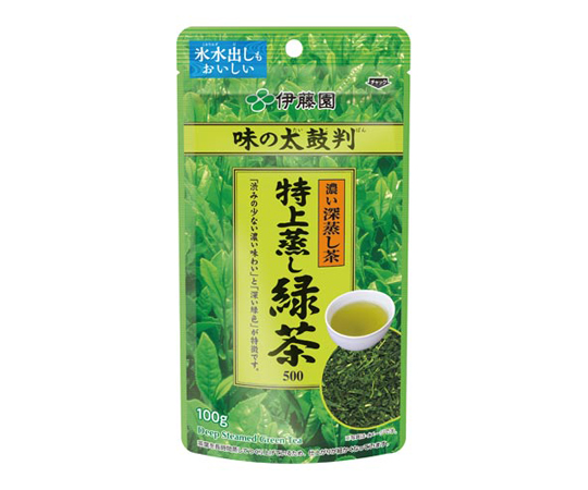 味の太鼓判　特上蒸し緑茶　500　100g　12309