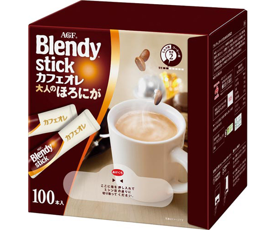 ブレンディスティックカフェオレ　ほろにが100本　16754｜アズキッチン【アズワン】