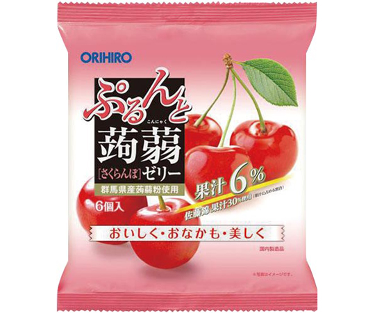 取扱を終了した商品です］ぷるんと蒟蒻ゼリーパウチ さくらんぼ6個