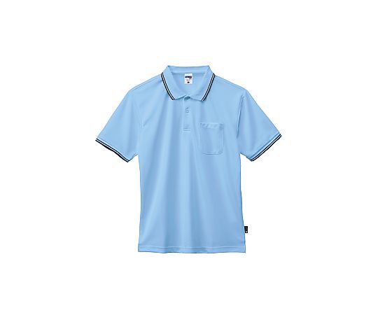 ベーシックドライポロシャツ（ポリジン加工） サックス GM