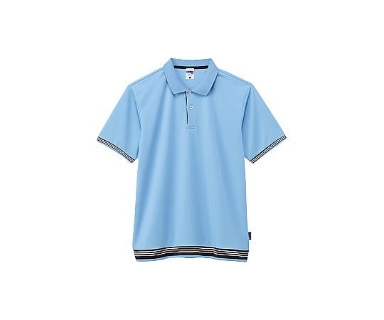 ライン入りベーシックドライポロシャツ（ポリジン加工） ロイヤルブルー M