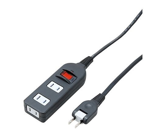 ノイズフィルター集中　SW付　3個口　1m　黒