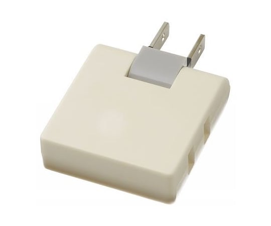 耐トラ付コーナータップ　ミニ　2個口　白