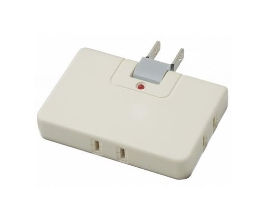 雷サージ付コーナータップ　3個口　白