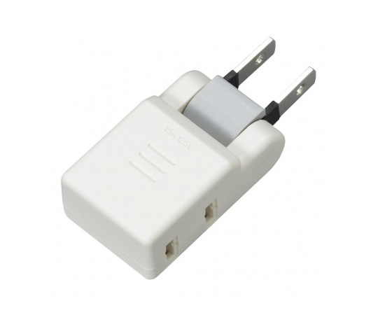 極小コーナータップ　2個口　ホワイト