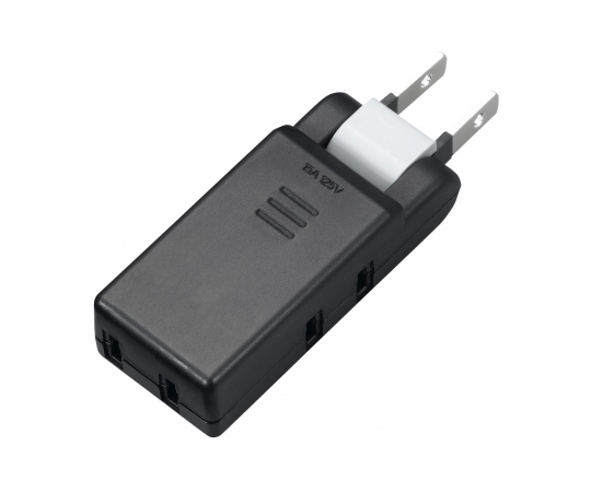 極小コーナータップ　3個口　ブラック