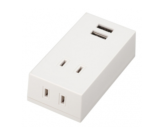 フロントタップ型　2AC+2USB　2.1A　ホワイト