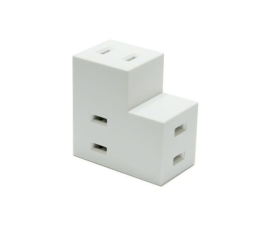 耐トラ付Lタップ　3個口　白