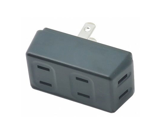 耐トラ付フロントタップ　3個口　黒