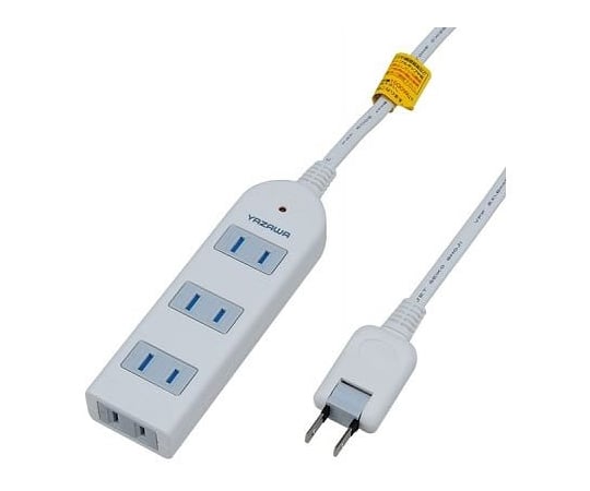 雷サージ付延長コード・タップ　4個口　3m　白