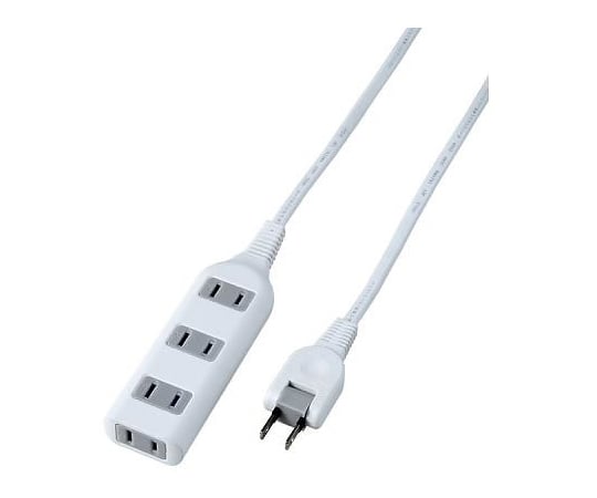 耐トラ付タップ　4個口　5m　ホワイト