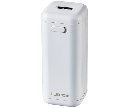 モバイルバッテリー　乾電池式　USB-A　1ポート　単3電池4本付属　ホワイト
