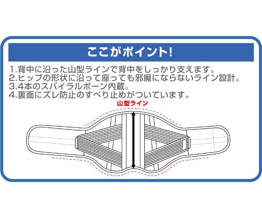 65-0550-70 幅広腰椎コルセット ビッグサイズ 4L-5L 025380006 【AXEL