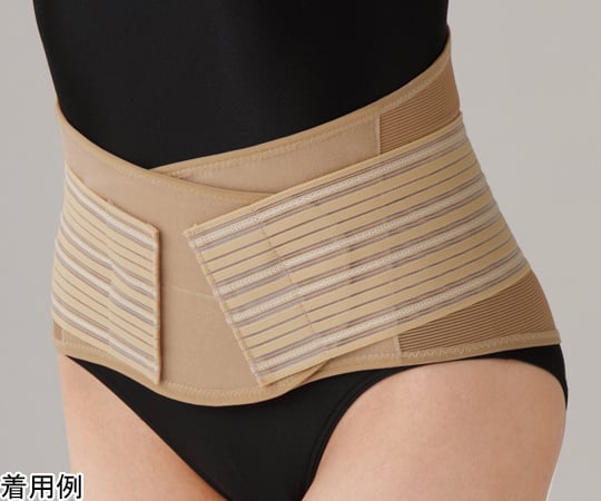 薄くても腰をしっかり支えるコルセット　モカ　M-L