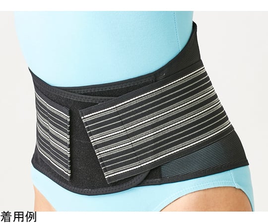 薄くても腰をしっかり支えるコルセット　ブラック　M-L